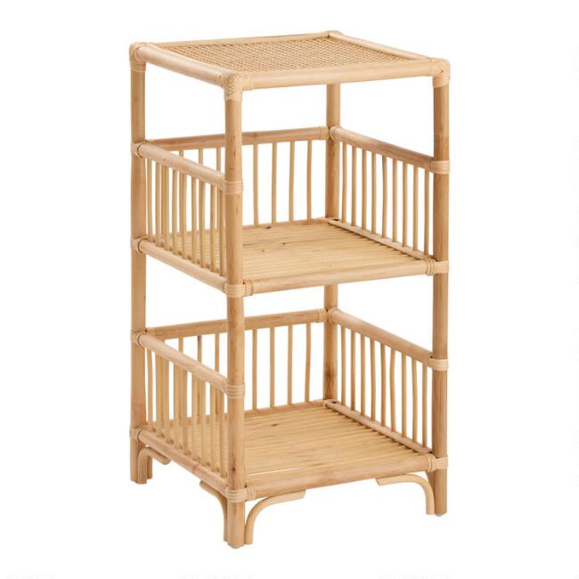 Rattan Three-Tier Standing Shelf SH558112